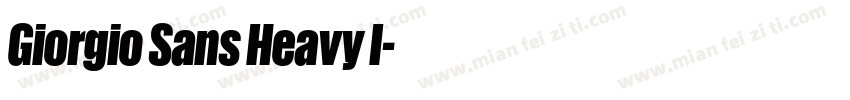 Giorgio Sans Heavy I字体转换